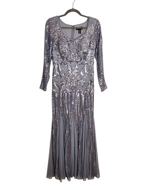 elegant affair beaded maxi dress Sequined Beaded Maxi Dress PETAL PINK / L main image 0